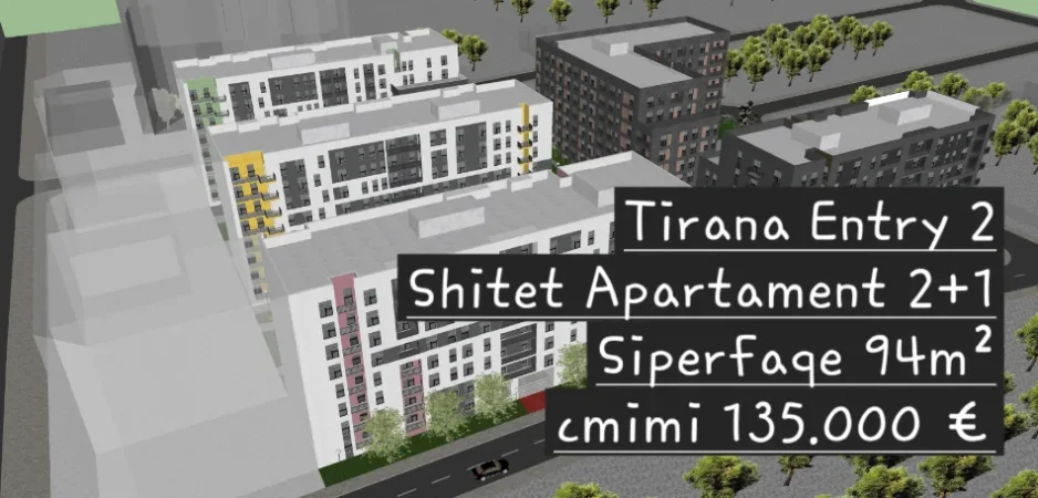 Tirane, shitet apartament 2+1+Ballkon Kati 5, 94 m² 135.000 € (Rruga dritan hoxha)