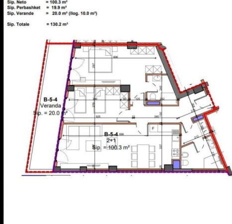 Tirane, shes apartament 2+1+BLK Kati 5, 130 m² 227.500 Euro (Pazari i Ri)