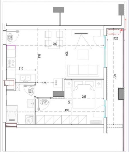 Tirane, shitet apartament 1+1 Kati 8, 72 m² 105.000 Euro (Pran Bulevardit te ri. Kompleksi Orbital)