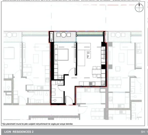 Tirane, shitet 1+1+Ballkon Kati 18, 82 m² 164.520 € (Lion Park 2, Tirane)