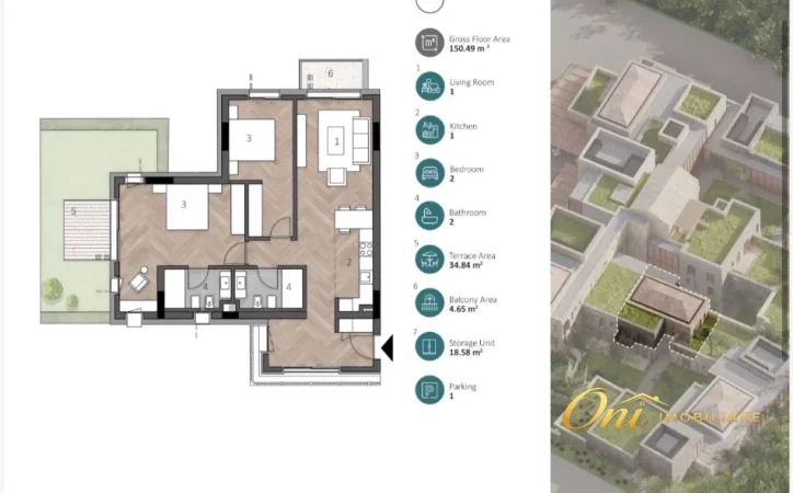 Vlore, shitet apartament 2+1 Kati 3, 150 m² 655.000 € (PALASE GREEN COAST 2)