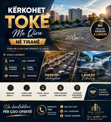 Kerkese per toke me qera