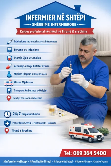 Tirane, ofroj Infermier ne shtepi