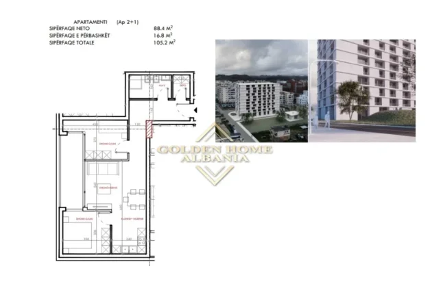 Tirane, shitet apartament , 106 m² (astir)
