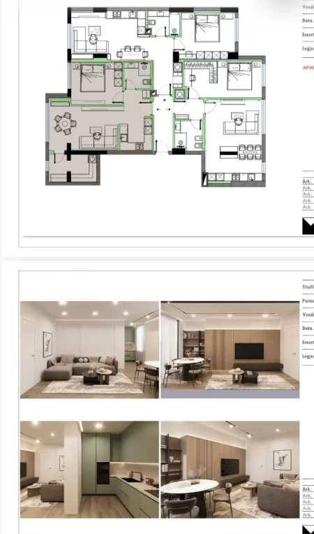 Tirane, shitet apartament 1+1+Ballko+Parkim Kati 6,  75m² 180.000 €