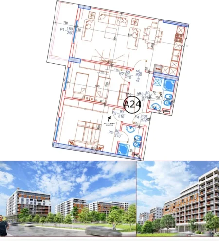 Tirane, shitet apartament 2+1 Kati 3, 106 m² 127.500 € (PASKUQAN)