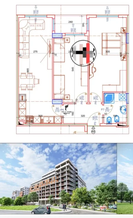 Tirane, shitet apartament 2+1 Kati 5, 92 m² 111.500 € (PASKUQAN)