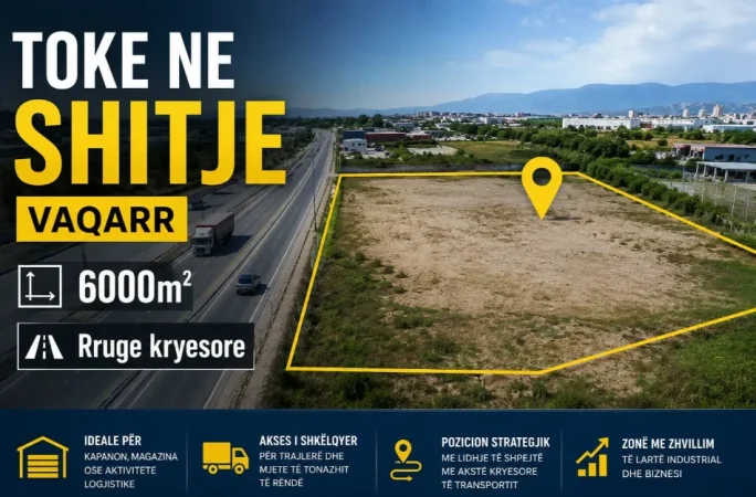 Tirane, shitet truall , 6.000 m² 980.000 € (Vaqarr)