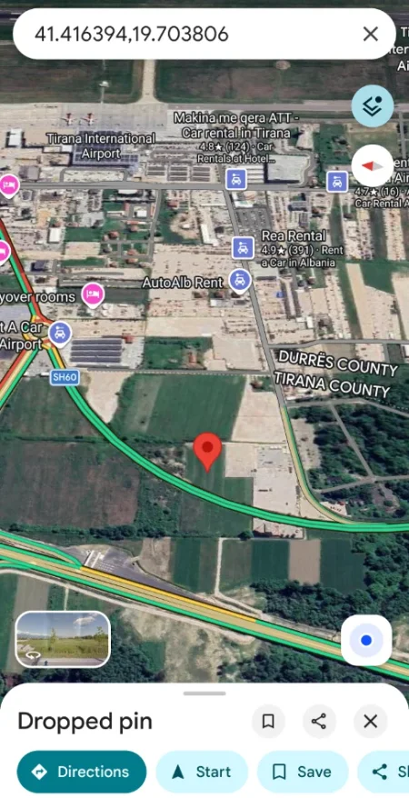 Rinas ( AEROPORT ) shitet toke , 6.500 m² total ose e Ndare
