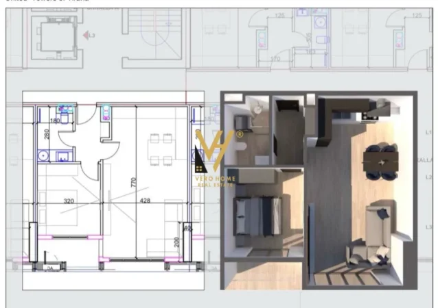 Tirane, shitet apartament 1+1+Ballkon Kati 14, 82 m² 211.500 € (KOMUNA E PARISIT)