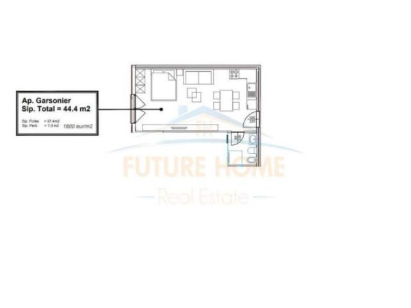 Tirane, shitet garsonier 1+1 Kati 1, 44 m² 82.000 Euro (Rruga Dritan Hoxha)