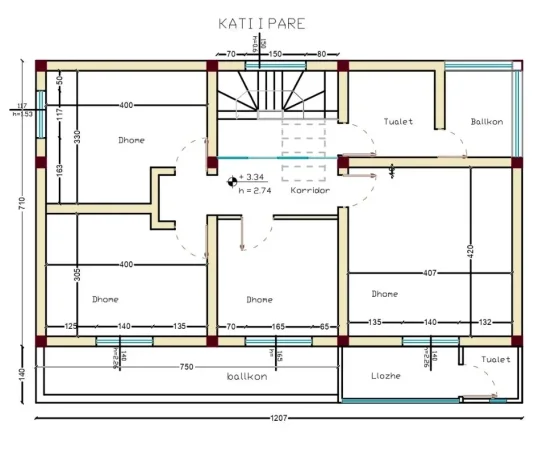 Tirane, jepet me qera apartament 5+1 Kati 1, 185 m² 800 € (Kombinat)