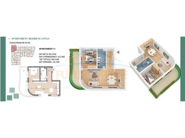 Tirane, shitet apartament 2+1+Aneks+Ballkon Kati 5, 82 m² 148.100 € (PRANE SPITALIT AMERIKAN 2)