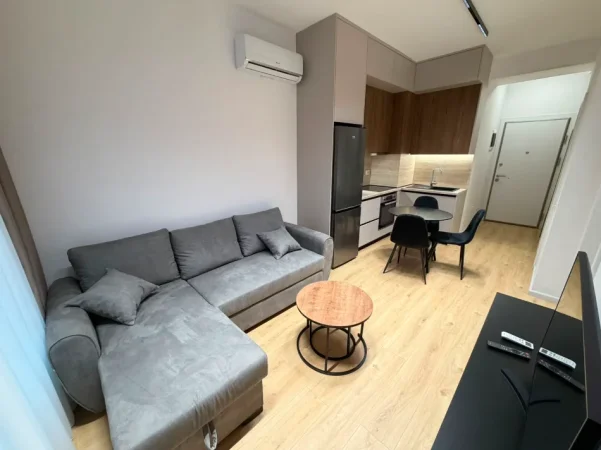 Tirane, jepet me qera apartament 1+1 Kati 9, 60 m² (Ali Demi)