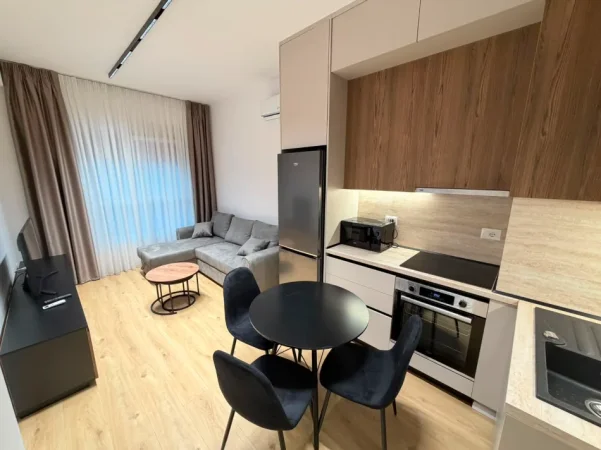 Tirane, jepet me qera apartament 1+1 Kati 9, 60 m² (Ali Demi)