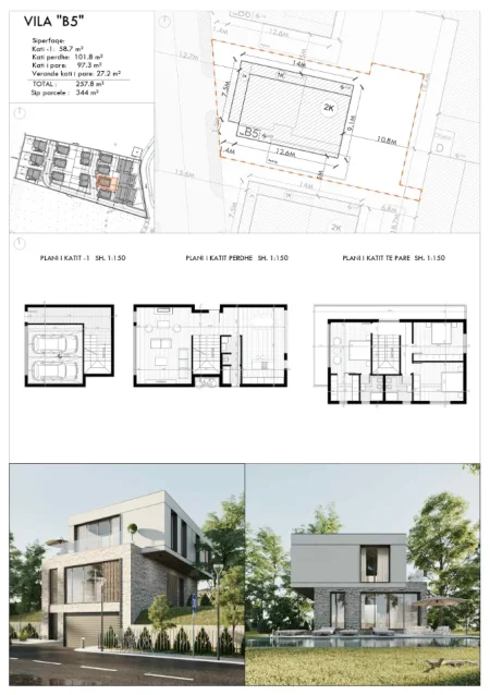 Tirane, shitet nga Pronari, pa-komision Vile Kati 0, 257 m² (NDERROHET ME DYQAN BRENDA UNAZES SE VOGEL VILE TEK LAKESIDE RESIDENC NE FARKE)