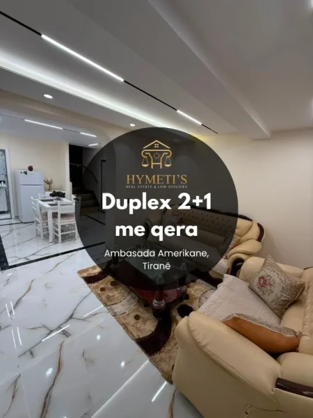 Tirane, jepet me qera apartament duplex 2+1 , 80 m² 799 € (PRANË AMBASADËS AMERIKANE, TIRANË)