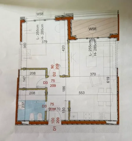 Tirane, shitet apartament 1+1 Kati 7, 77 m² 160.000 € (Ali Demi)