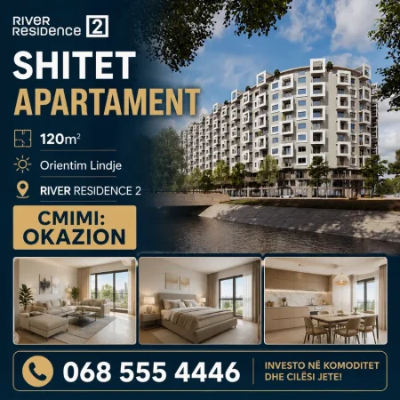 Tirane, shitet apartament 2+1+Ballkon Kati 1, 120 m² 