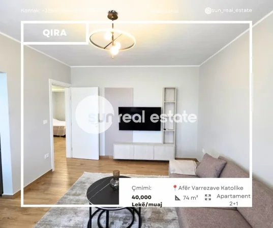 Shkoder, jepet me qera apartament 2+1 Kati 3, 74 m² (AFER VARREZAVE KATOLIKE, SHKODER)