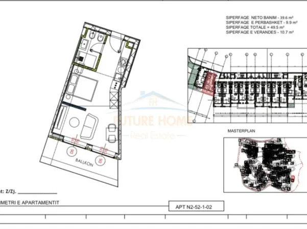 Himare, shitet apartament 1+1+Ballkon , 60 m² 140.875 € (Jale)