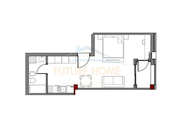 Tirane, shitet apartament 1+1+Aneks+Ballkon Kati 5, 54 m² 92.400 € (ART NE LAGJE)