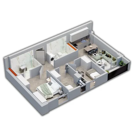 Tirane, shitet apartament 3+1 Kati 1, 99 m² 114.500 € (KAMEZ)