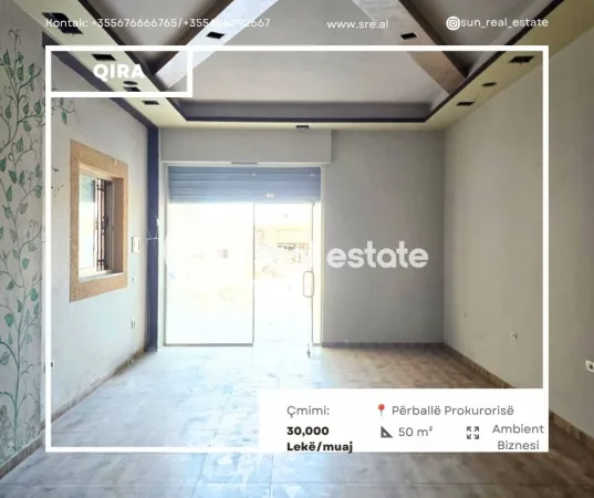 Shkoder, jepet me qera ambjent biznesi Kati 1, 50 m² (PERBALLE PROKURORISE)