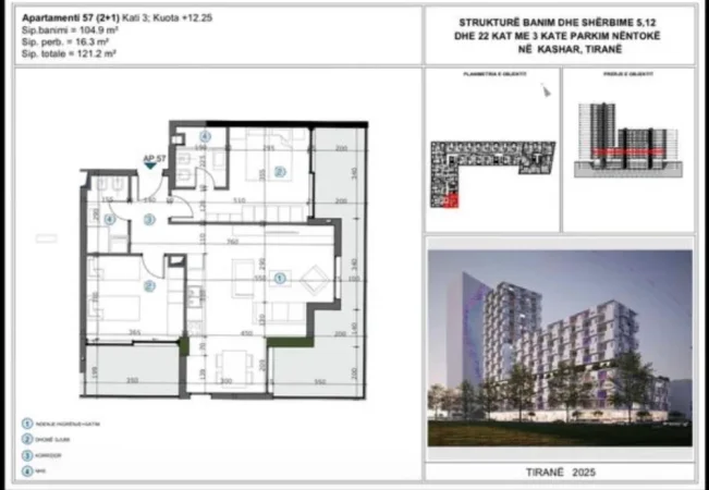 Shiten apartamente te tipologjise 1+1/2+1 📌Astir, mbrapa Casa Italia, MOA Residence- Cmimi 1250 Euro/m2