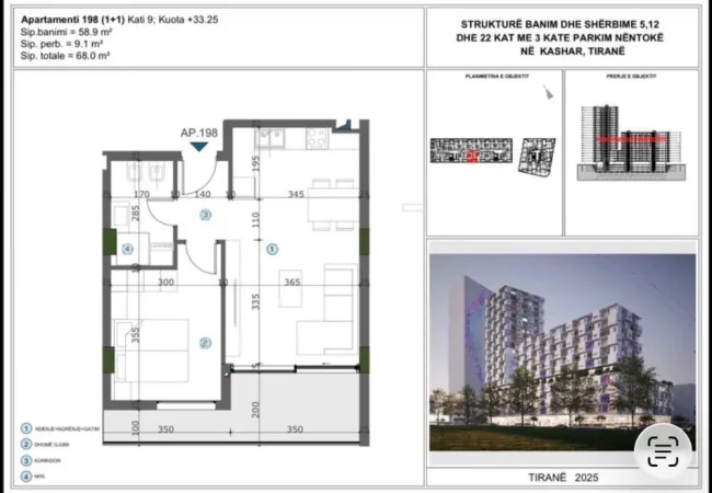 Shiten apartamente te tipologjise 1+1/2+1 📌Astir, mbrapa Casa Italia, MOA Residence- Cmimi 1250 Euro/m2