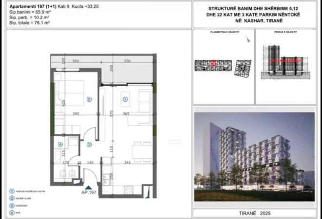 Shiten apartamente te tipologjise 1+1/2+1 📌Astir, mbrapa Casa Italia, MOA Residence- Cmimi 1250 Euro/m2