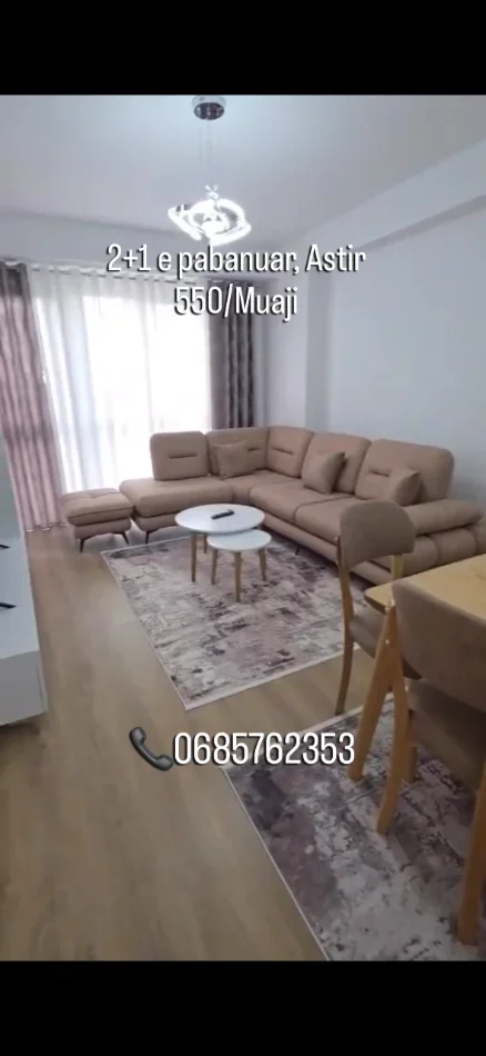 Tirane, jepet me qera apartament 2+1 Kati 2, 90 m² 550 € (Unaza e re)