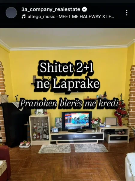 Tirane, shitet apartament 2+1+Ballkon Kati 2, 82 m²