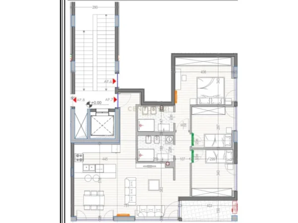 Tirane, shitet apartament 3+1 Kati 0, 129 m² 451.255 € (liqeni i thate)