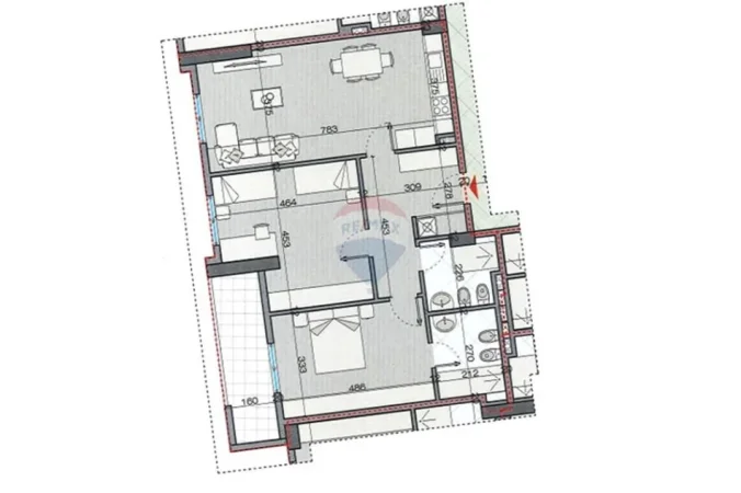 Tirane, shitet apartament , 121 m² 159.130 € 