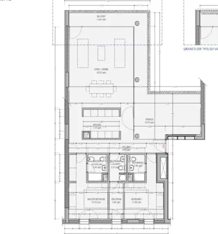Tirane, shitet apartament 2+1+Aneks+Ballkon Kati 4, 167 m² (Long Hill Teg)