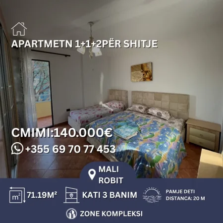 Durres, shitet apartament 1+1+Ballkon Kati 3, 71 m² 140.000 € 