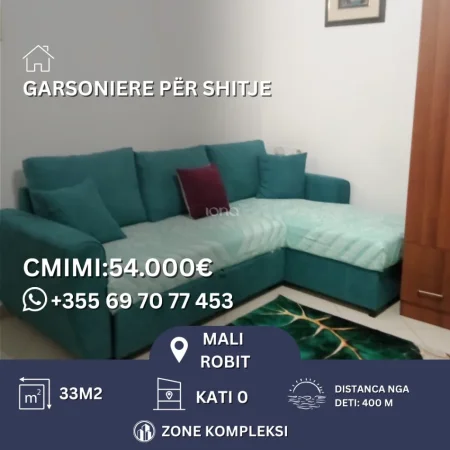 Mali Robit, shitet garsonier Studio Kati 0, 33 m² 54.000 € 