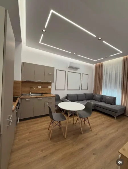 Tirane, jepet me qera apartament 1+1+Ballkon Kati 4, 57 m² 450 € (Ali Demi/Rezidenca Kadiu)