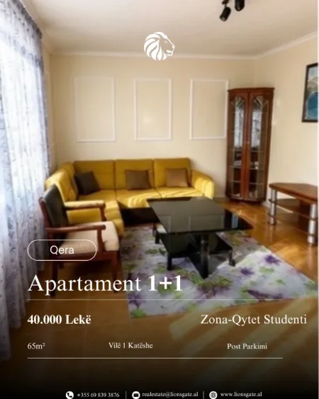Tirane, jap me qera apartament 1+1 , 65 m² 400 € 