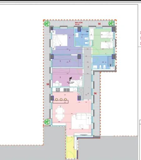 Tirane, shitet apartament 3+1 Kati 5, 171 m² 684.920 € (BLLOKU)