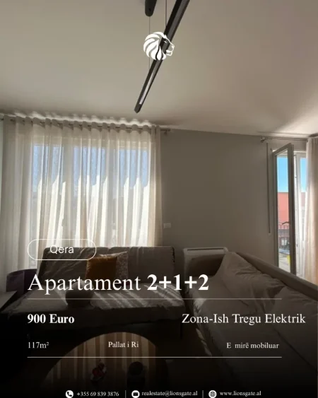 Tirane, jap me qera apartament 2+1+Ballkon , 117 m² 900 € (Ish Tregu)