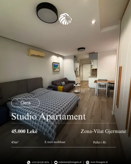 Tirane, jap me qera apartament 1+1 , 45 m² 450 € 