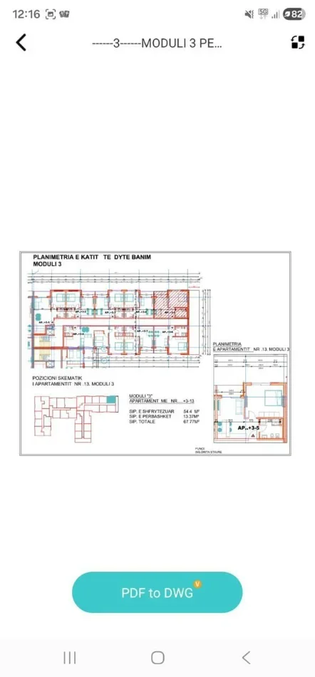 Kavaje, shitet apartament 1+1+Ballkon Kati 2, 68 m² 85.000 €