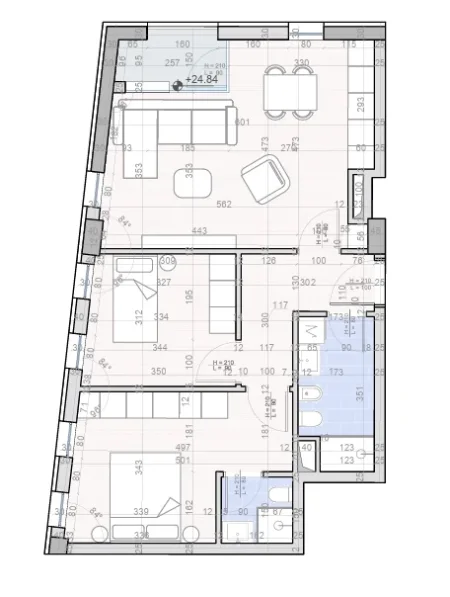 Tirane, shitet apartament 2+1+Ballkon Kati 7, 92 m² 133.500 € (Astir)