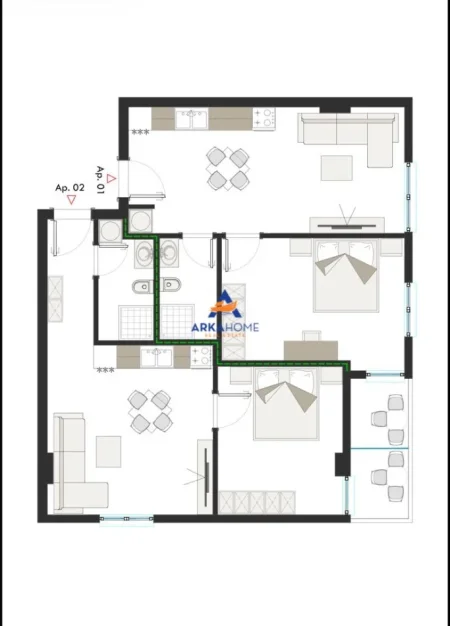 Tirane, shitet apartament 3+1+Ballkon , 114 m² 158.500 € 