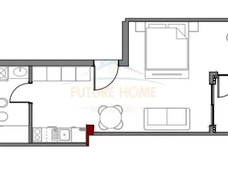 Tirane, shitet apartament 1+1 Kati 5, 55 m² 92.480 € 
