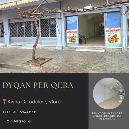 Vlore, jepet me qera dyqan Kati 0, 100 m² 270 € (Kisha Ortodokse, Vlore)