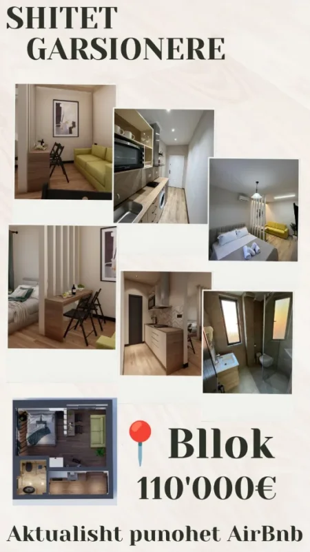 Tirane, shes garsonier 1+1 Kati 4, 30 m² 110.000 € (njazi demi)