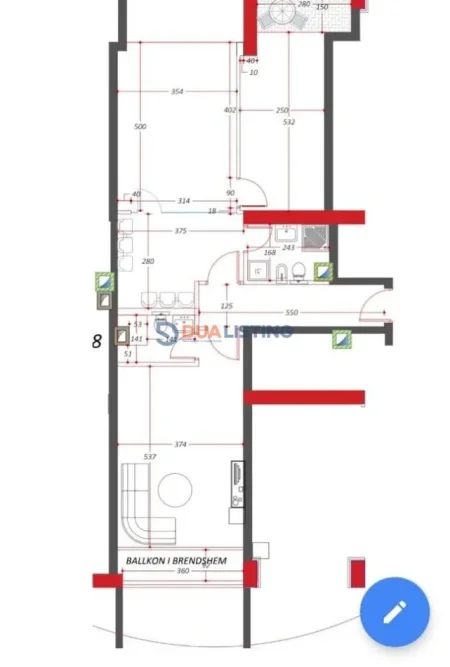 Tirane, jepet me qera zyre , 105 m² 1.200 € (Kika 2)